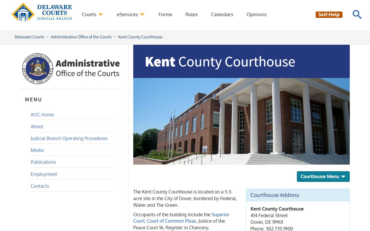 Dover Kent County Courthouse civil court records