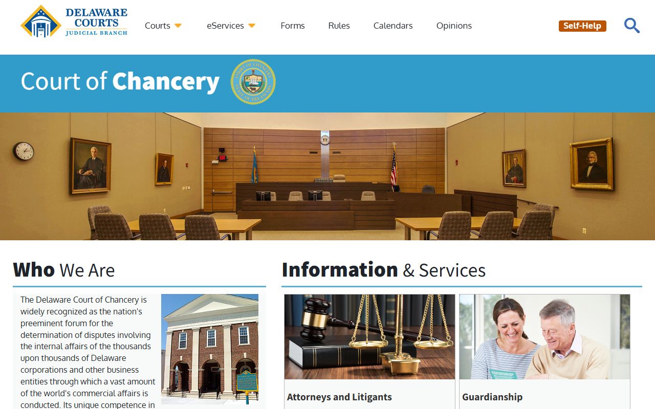 Delaware Court of Chancery for civil court records
